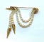 Broche Broche en or jaune 18 carats et perles de culture 58 Facettes AB310
