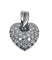 Pendentif Pendentif cœur en or blanc 18 carats serti de 29 diamants 58 Facettes AB311
