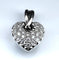 Pendentif Pendentif cœur en or blanc 18 carats serti de 29 diamants 58 Facettes AB311