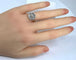 Bague 51 Bague marguerite en or blanc 18 carats et diamants 58 Facettes AB322