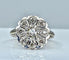 Bague 51 Bague marguerite en or blanc 18 carats et diamants 58 Facettes AB322