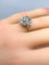 Bague 51 Bague marguerite en or blanc 18 carats et diamants 58 Facettes AB322
