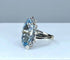 Bague 52 Bague marquise en or blanc 18 carats et aigue-marine 58 Facettes AB319