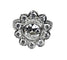 Bague 51 Bague marguerite en or blanc 18 carats et diamants 58 Facettes AB332