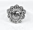 Bague 51 Bague marguerite en or blanc 18 carats et diamants 58 Facettes AB332