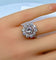 Bague 51 Bague marguerite en or blanc 18 carats et diamants 58 Facettes AB332
