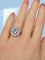 Bague 51 Bague marguerite en or blanc 18 carats et diamants 58 Facettes AB332