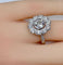 Bague 52 Bague marguerite en or blanc 18 carats avec diamants 58 Facettes AB333