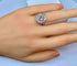 Bague 52 Bague marguerite en or blanc 18 carats avec diamants 58 Facettes AB333