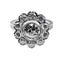 Bague 52 Bague marguerite en or blanc 18 carats avec diamants 58 Facettes AB333