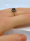 Bague 55 Bague marguerite en or blanc 18 carats avec saphir et diamants 58 Facettes AB336