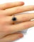 Bague 55 Bague marguerite en or blanc 18 carats avec saphir et diamants 58 Facettes AB336