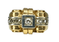 Bague 58 Bague Tank en or jaune 18 carats et diamants 58 Facettes AB339