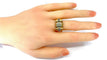 Bague 58 Bague Tank en or jaune 18 carats et diamants 58 Facettes AB339