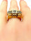 Bague 58 Bague Tank en or jaune 18 carats et diamants 58 Facettes AB339