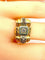 Bague 58 Bague Tank en or jaune 18 carats et diamants 58 Facettes AB339