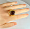 Bague 51 Bague en or jaune 18 carats à topaze cabochon 58 Facettes AB340