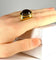 Bague 51 Bague en or jaune 18 carats à topaze cabochon 58 Facettes AB340