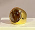 Bague 51 Bague en or jaune 18 carats à topaze cabochon 58 Facettes AB340