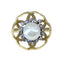 Bague 52 Bague en or 18 carats et argent avec perle fine et diamants 58 Facettes AB348