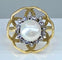 Bague 52 Bague en or 18 carats et argent avec perle fine et diamants 58 Facettes AB348