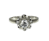 Bague 53 Bague solitaire en or blanc 18 carats avec diamant 0,40-0,45 ct 58 Facettes AB359