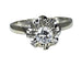 Bague 53 Bague solitaire en or blanc 18 carats avec diamant 0,40-0,45 ct 58 Facettes AB359