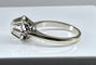 Bague 53 Bague solitaire en or blanc 18 carats avec diamant 0,40-0,45 ct 58 Facettes AB359