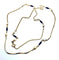 Collier Collier chaîne en or jaune 18 carats, perles et émail bleu 58 Facettes AB377