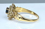 Bague 57 Bague en or jaune 18 carats avec saphir et 26 diamants 58 Facettes AB373