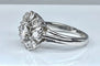 Bague 53 Bague marguerite en or blanc 18 carats sertie de diamants 58 Facettes AB378