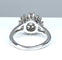 Bague 53 Bague marguerite en or blanc 18 carats sertie de diamants 58 Facettes AB378