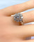 Bague 53 Bague marguerite en or blanc 18 carats sertie de diamants 58 Facettes AB378