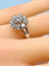Bague 53 Bague marguerite en or blanc 18 carats sertie de diamants 58 Facettes AB378