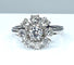 Bague 53 Bague marguerite en or blanc 18 carats sertie de diamants 58 Facettes AB378