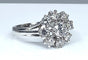 Bague 53 Bague marguerite en or blanc 18 carats sertie de diamants 58 Facettes AB378