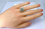 Bague 54 Bague en or blanc 18 carats avec émeraudes et diamants 58 Facettes AB379