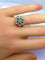 Bague 54 Bague en or blanc 18 carats avec émeraudes et diamants 58 Facettes AB379