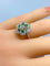 Bague 54 Bague en or blanc 18 carats avec émeraudes et diamants 58 Facettes AB379