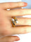 Bague 59 Bague toi et moi en or jaune 18 carats, perles et diamants 58 Facettes AB382