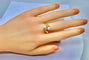 Bague 59 Bague toi et moi en or jaune 18 carats, perles et diamants 58 Facettes AB382
