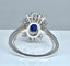Bague 56 Bague en or blanc 18 carats avec saphir 3,57 ct et diamants 58 Facettes AB399