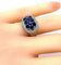 Bague 49 Bague bandeau en or blanc 18 carats saphirs et diamants 58 Facettes AB400