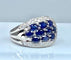 Bague 49 Bague bandeau en or blanc 18 carats saphirs et diamants 58 Facettes AB400