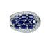 Bague 49 Bague bandeau en or blanc 18 carats saphirs et diamants 58 Facettes AB400