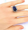 Bague 49 Bague bandeau en or blanc 18 carats saphirs et diamants 58 Facettes AB400