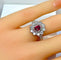 Bague 51 Bague marguerite en or blanc 18 carats avec rubis et diamants 58 Facettes AB413