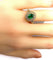 Bague 52 Bague en or jaune 18 carats avec émeraude et diamants 58 Facettes AB408