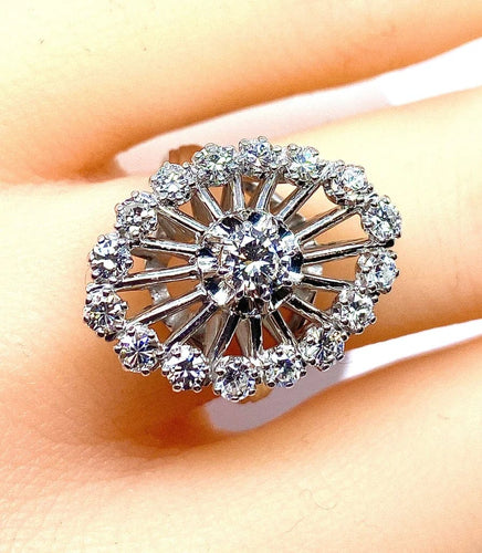 Bague Bague en or blanc 18 carats sertie de diamants 58 Facettes AB429