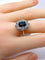 Bague 55 Bague marguerite en or blanc 18 carats, saphir 2,11 ct et diamants 58 Facettes AB431